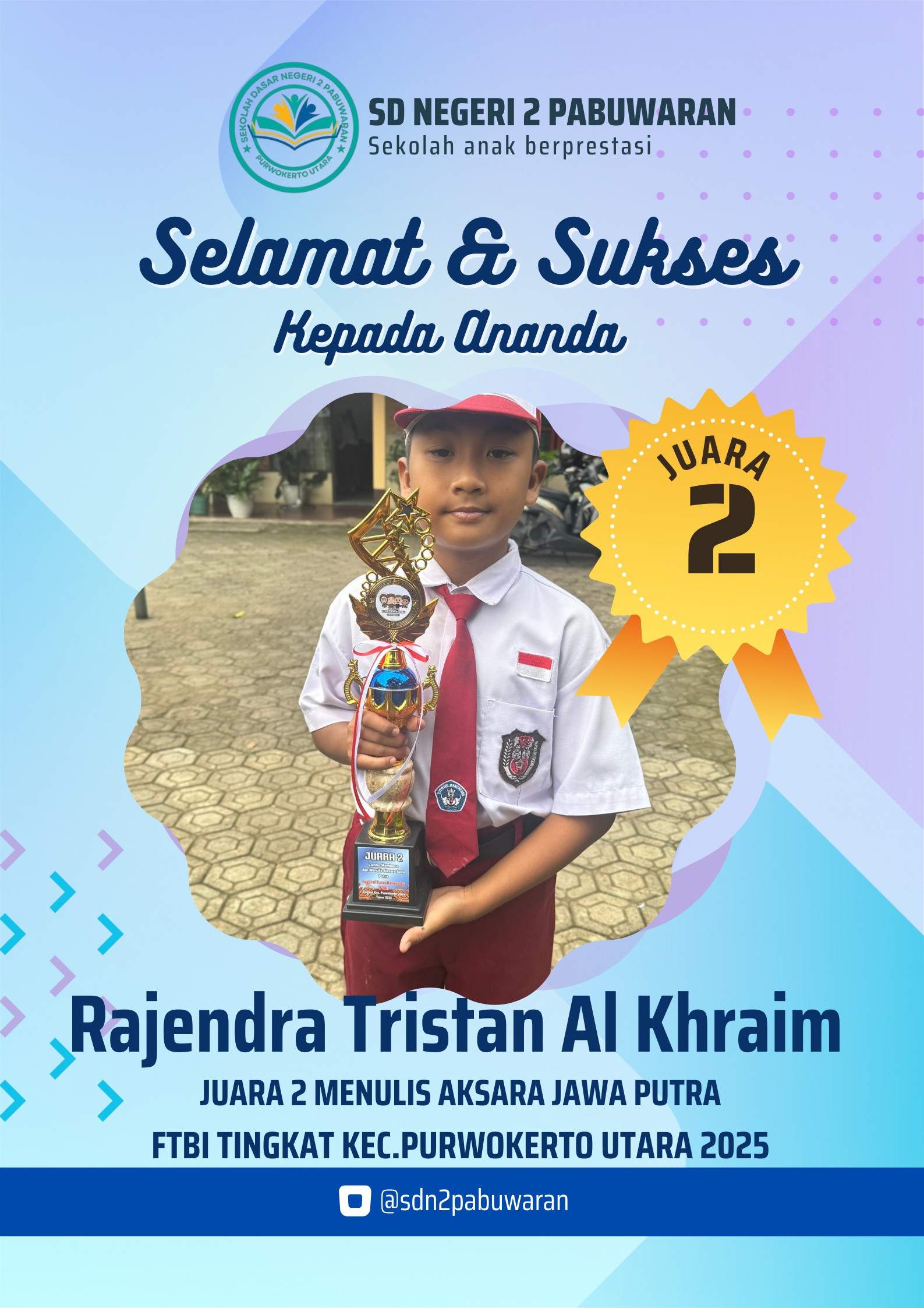 JUARA 2 MENULIS AKSARA JAWA PUTRA